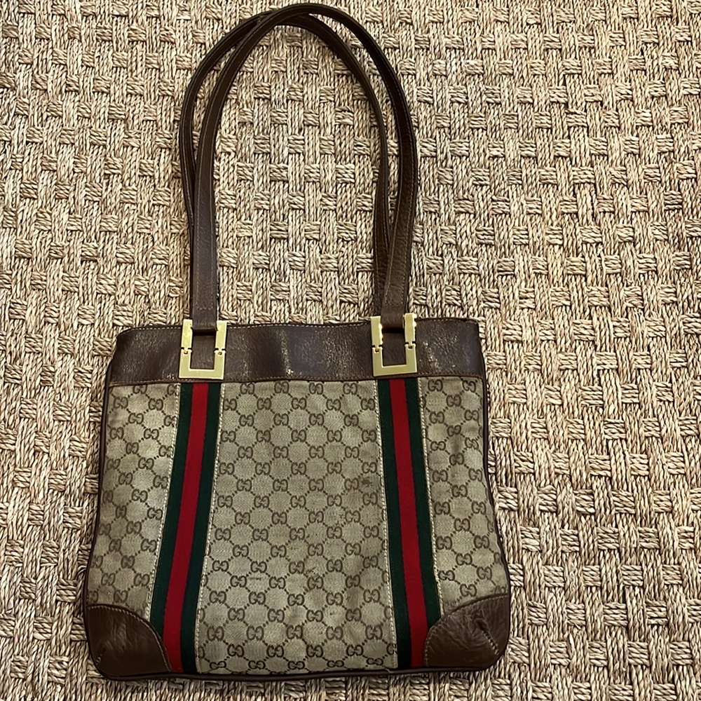 Gucci tote; vintage 70s; rare style
